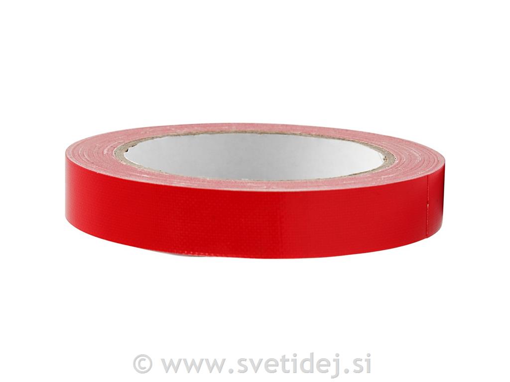 Močan lepilni trak rdeč 19 mm, 25 m