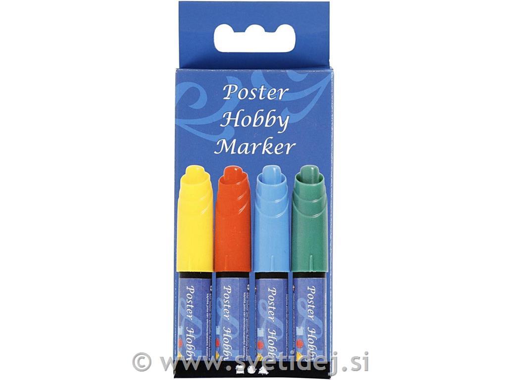 Poster hobby markerji 3 mm, set 4