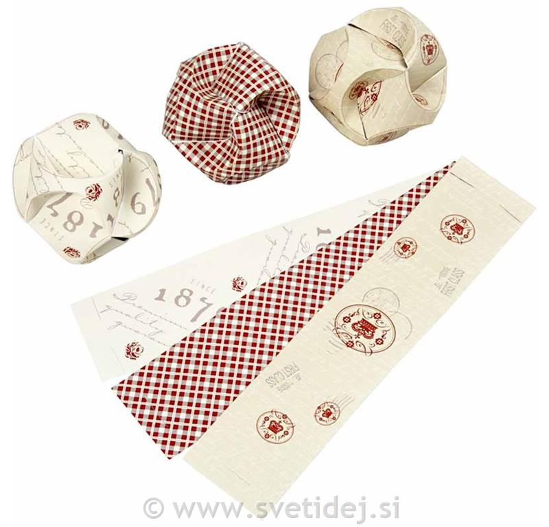 Set za papirnate okraske 3,5x9 cm, set 9