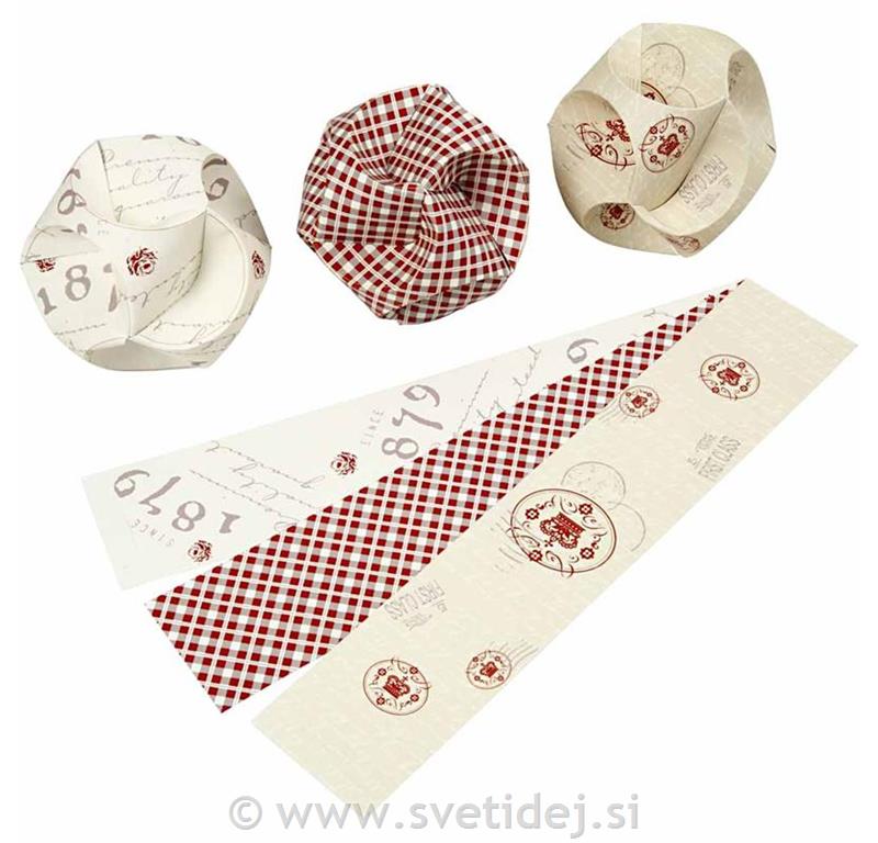 Set za papirnate okraske 5x28 cm, set 9