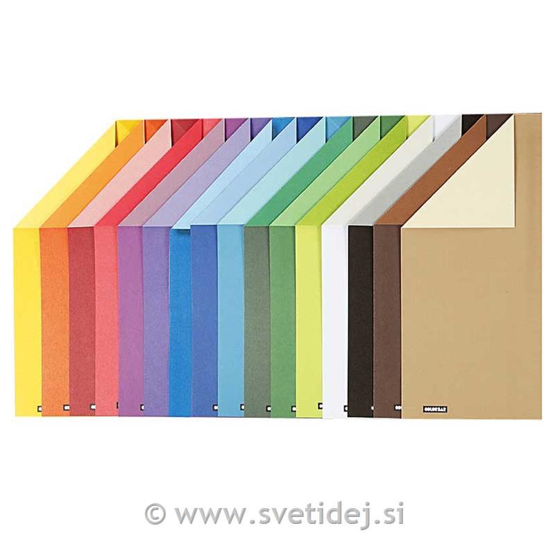 Barvni karton dvoba, A4 , 250 g, 16 pol