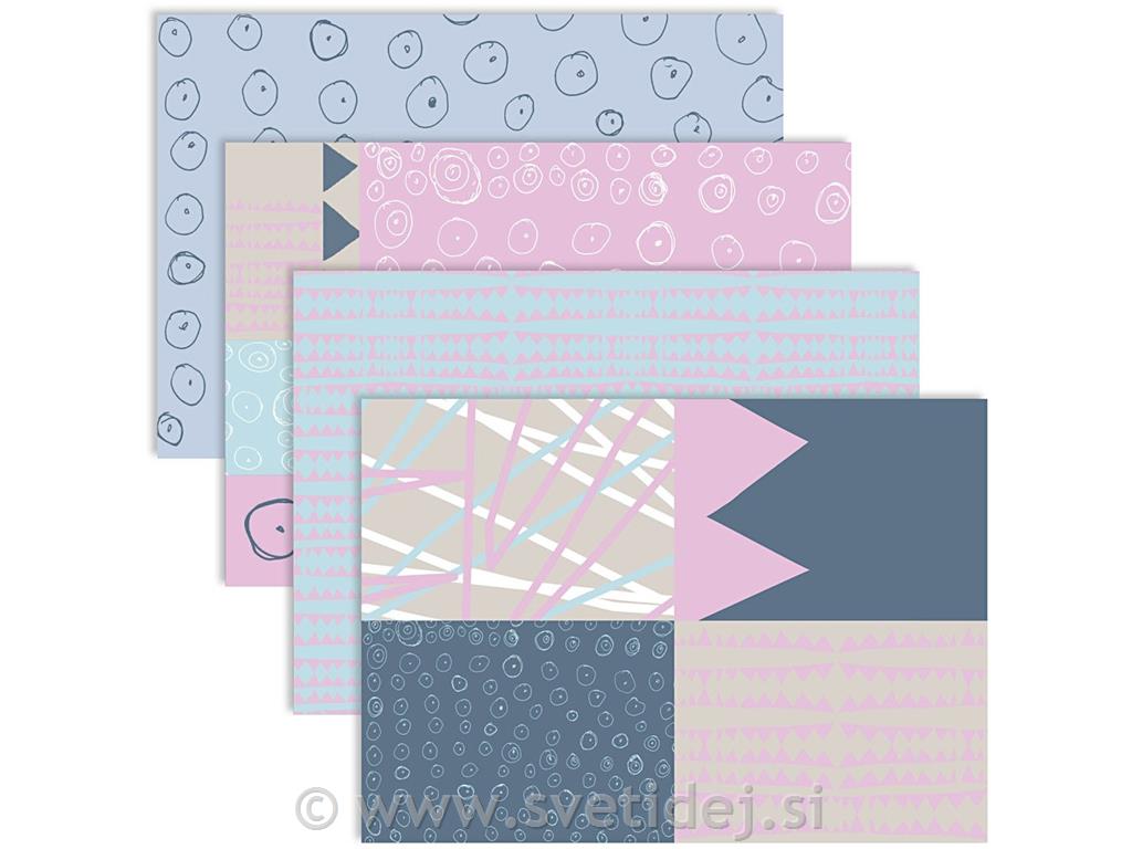Decoupage papir 25x35 cm, 17g, set 8