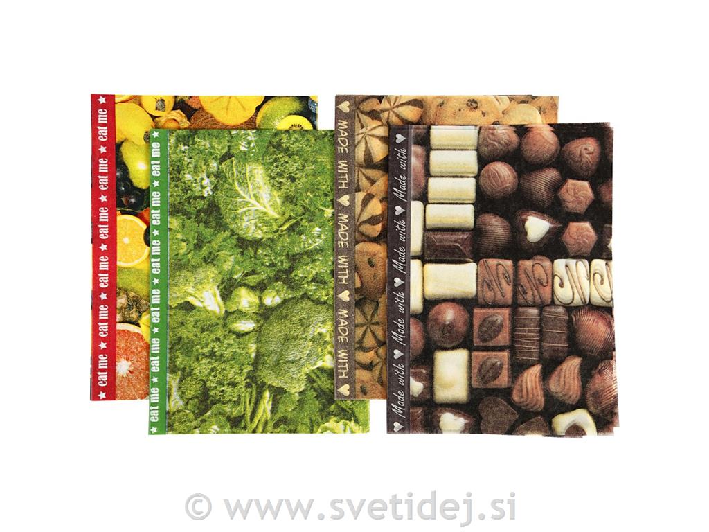Decoupage papir 25x35 cm, 17g, set 8