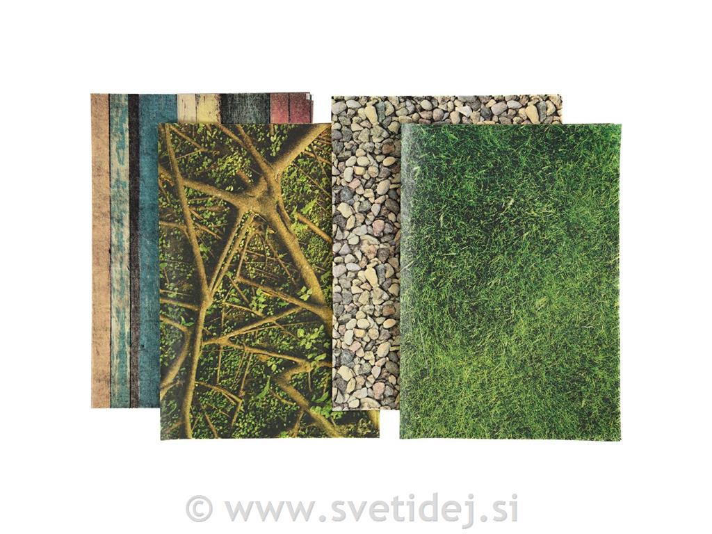 Decoupage papir 25x35 cm, 17g, set 8