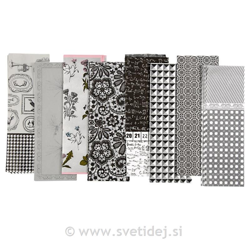 Decoupage papir 25x35 cm,set 8x10 listov