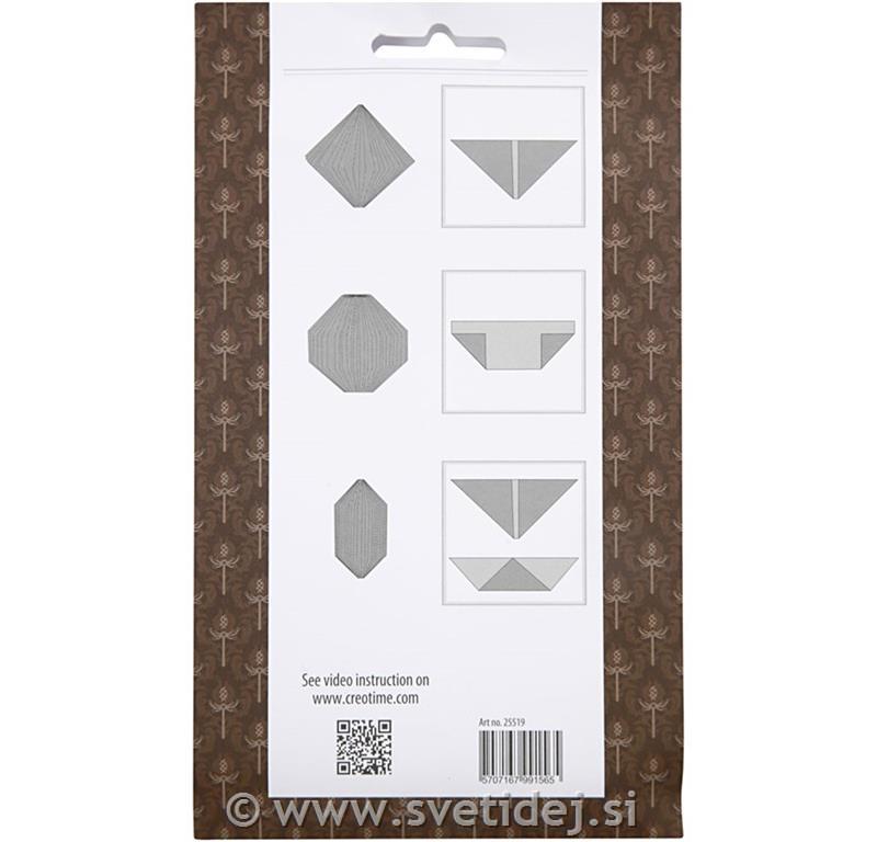 Zgiban papir 4,5x9 cm, set 6