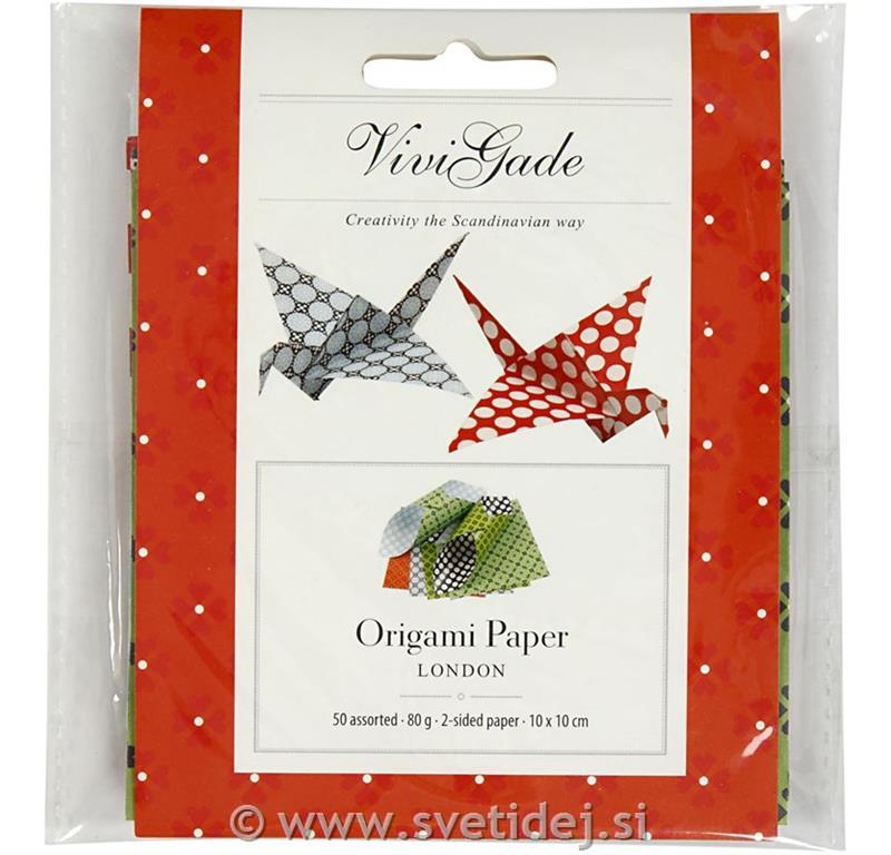 Origami papir 10x10 cm, set 50