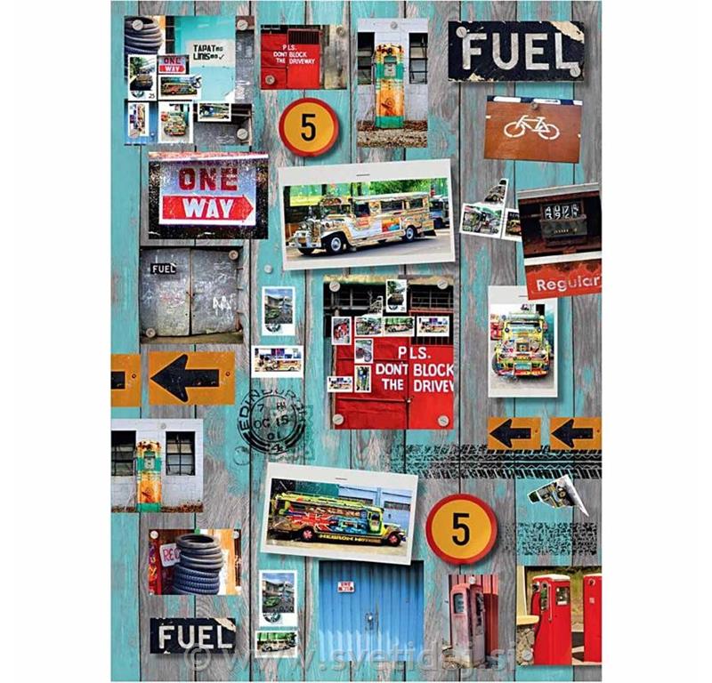 Decoupage papir 25x35 cm, 17g, set 8