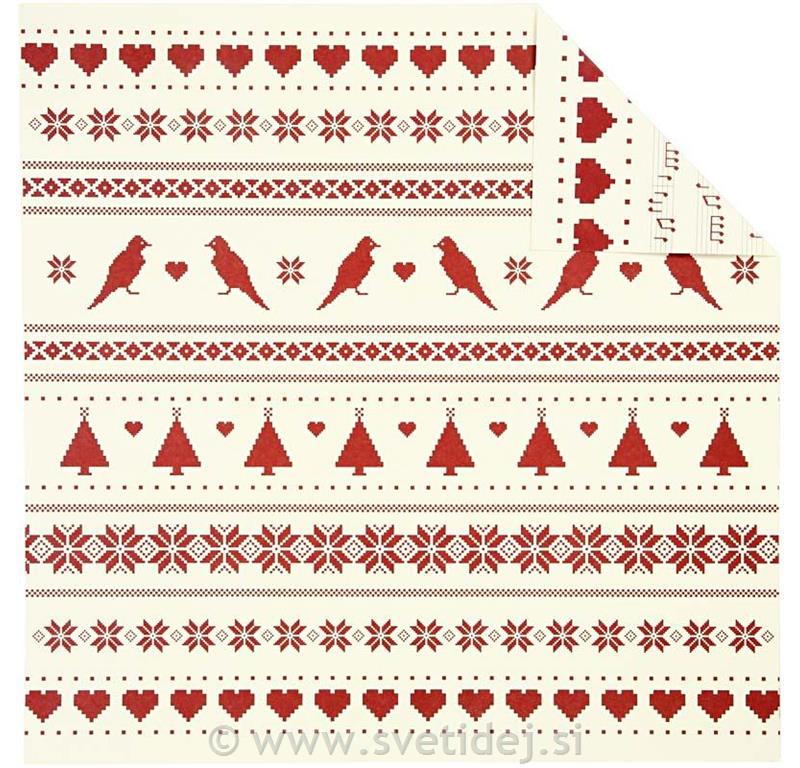 Design papir, 30,5x30,5 cm, 5 listov
