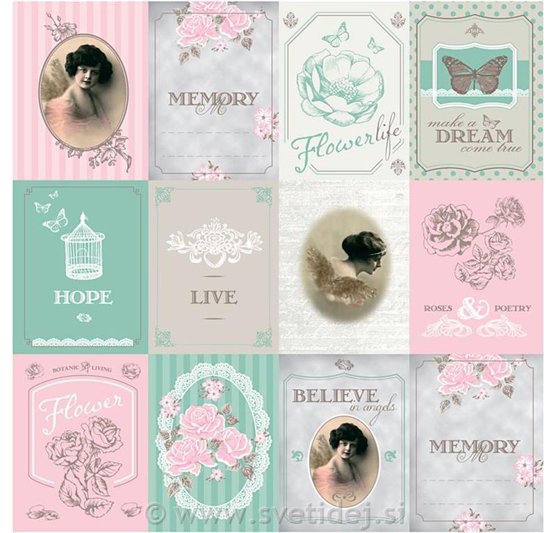 Design papir 30x30 cm, 5 listov