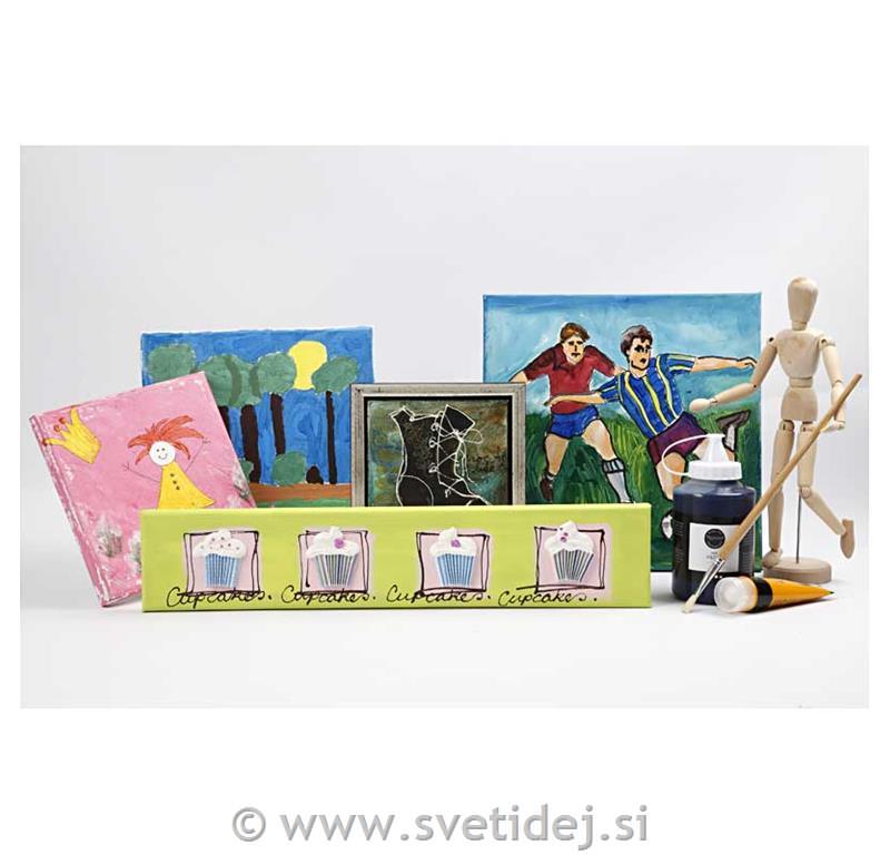 Slikarsko platno,15x15 cm,1,6 cm,80 kos