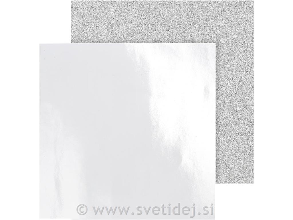 Designa papir bleščeč 30x30 cm, set 2