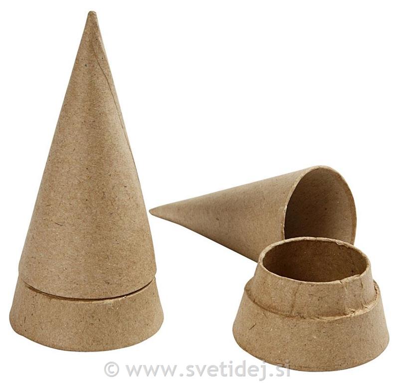 Škatlice stožci, 6,5 cm, set 4