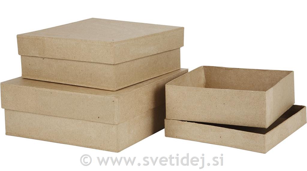 Škatle - 16+18+20 cm, set 3