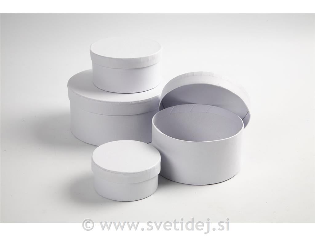 Okrogle škatle, 8+10+12+14 cm, set 4