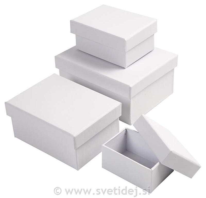 Škatle 14x12x7 cm, set 4
