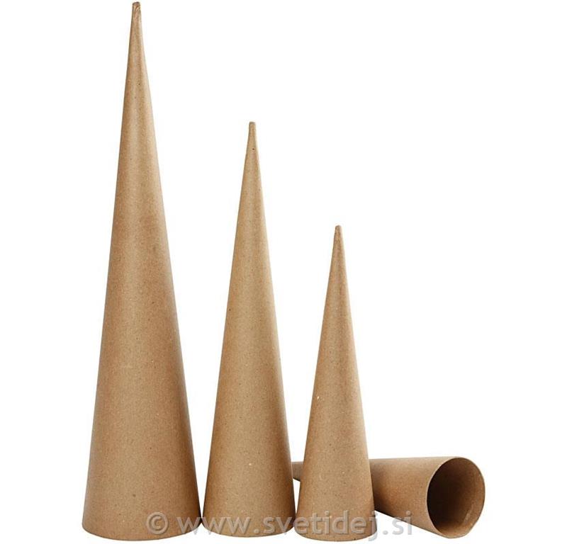 Stožci iz papirne mase 30-40-50 cm, 3