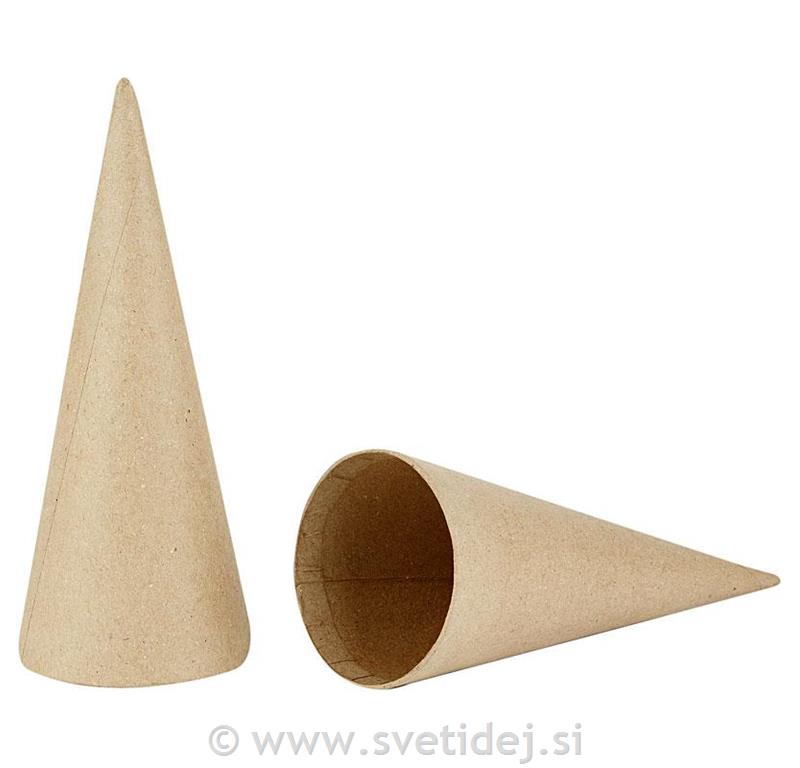 Stožci iz papirne mase 20 cm, set 5
