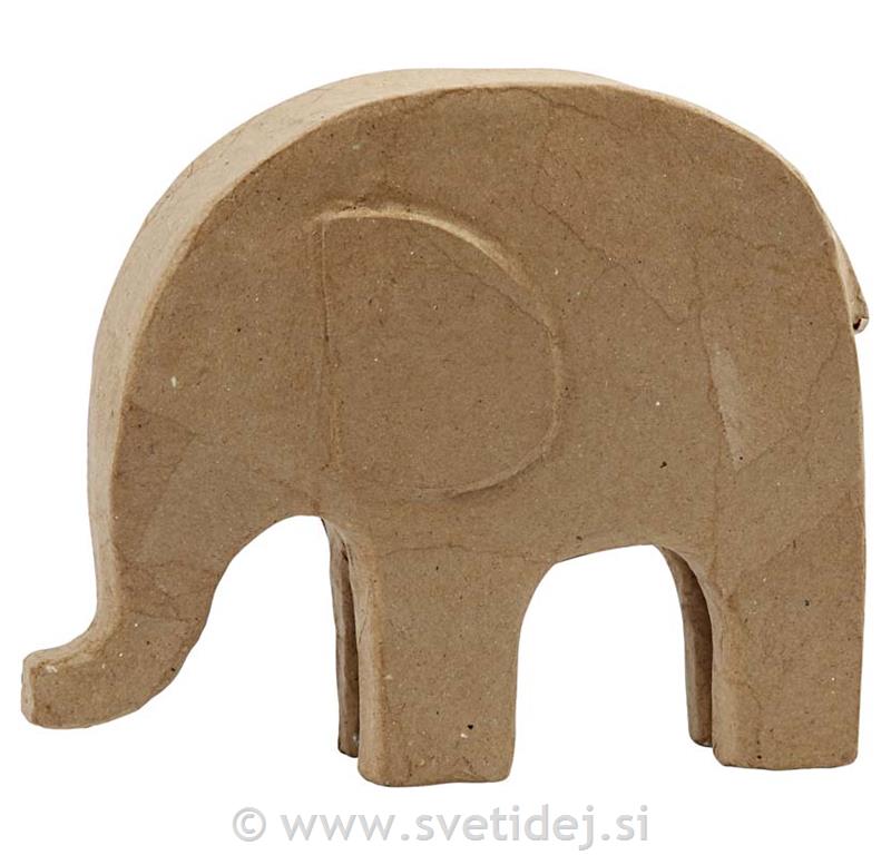 Slon iz papirne mase, 21 cm