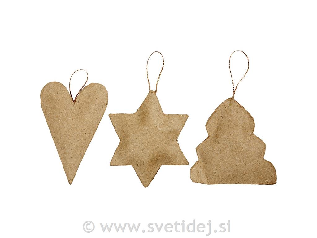 Obeski božični 8-9 cm, set 9