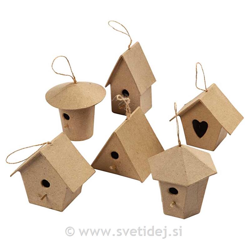 Male ptičje hišice, 7 cm, set 3