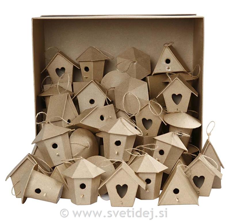 Ptičje hišice, VP, 7 cm, set 60