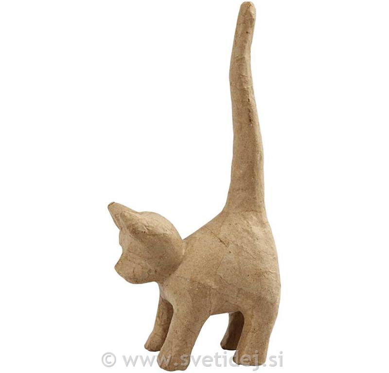 Mačka iz papirne mase, 28 cm