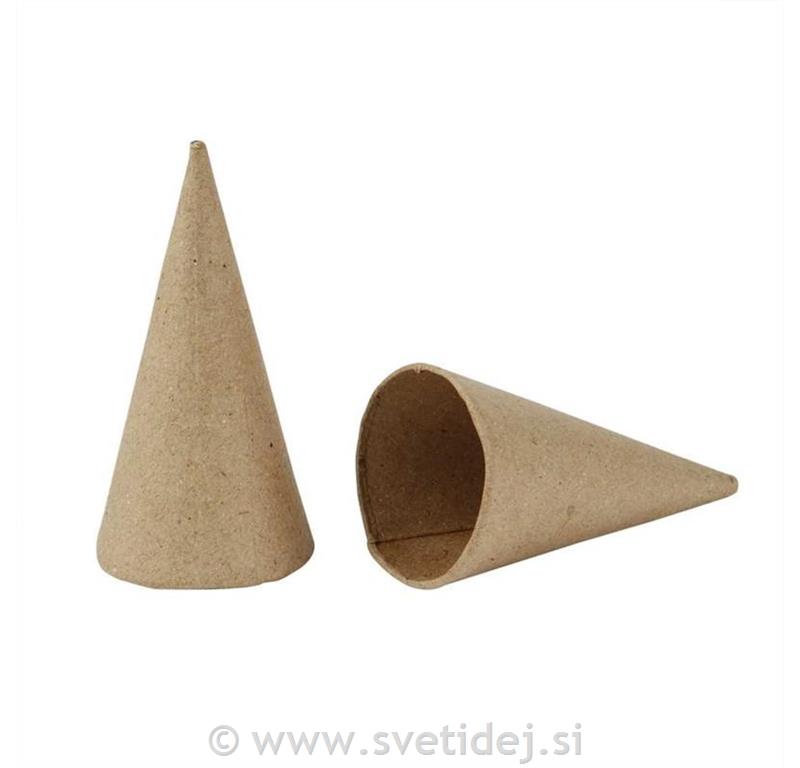 Stožci iz papirne mase 8 cm, set 10