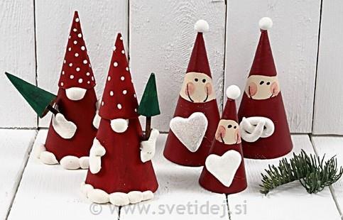Stožci iz papirne mase 4-20 cm, set 50
