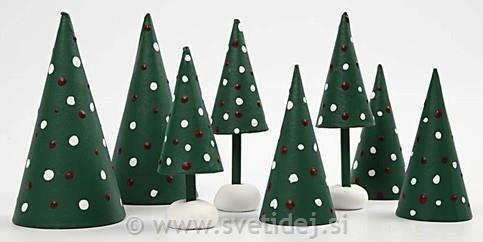 Stožci iz papirne mase 4-20 cm, set 50