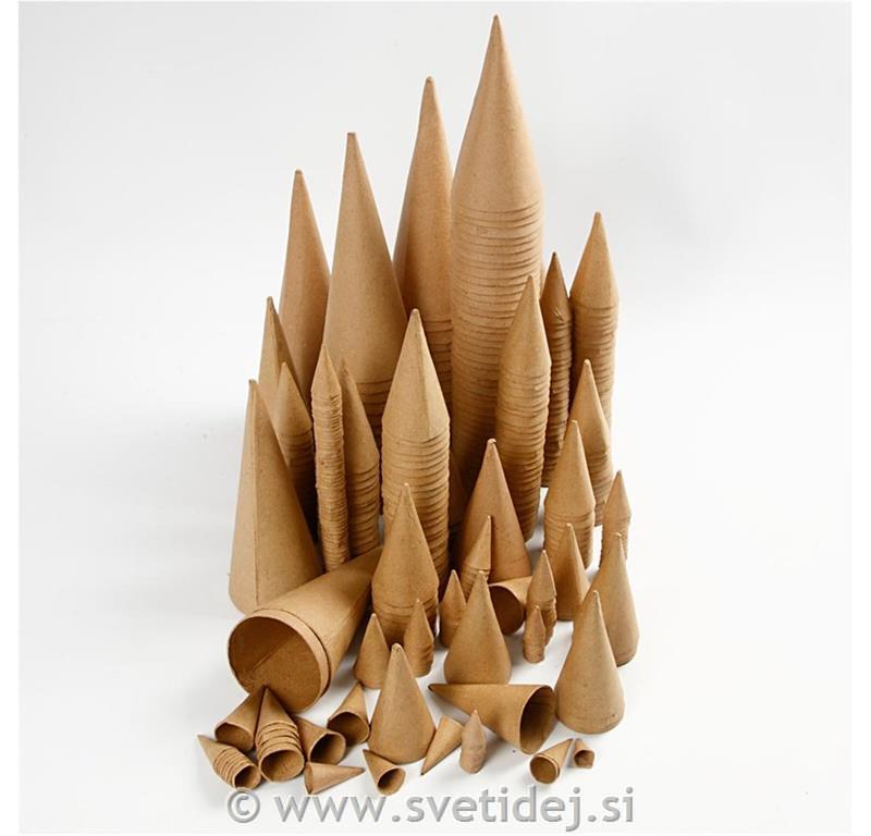Stožci iz papirne mase 2-20 cm, 800