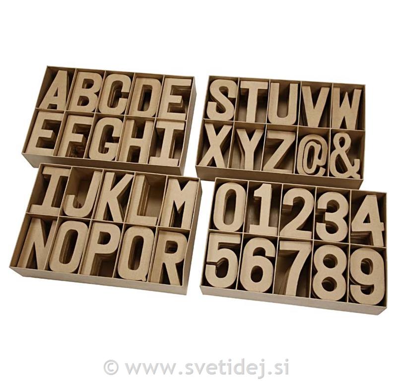 Številke in črke 20,5 cm, set 160