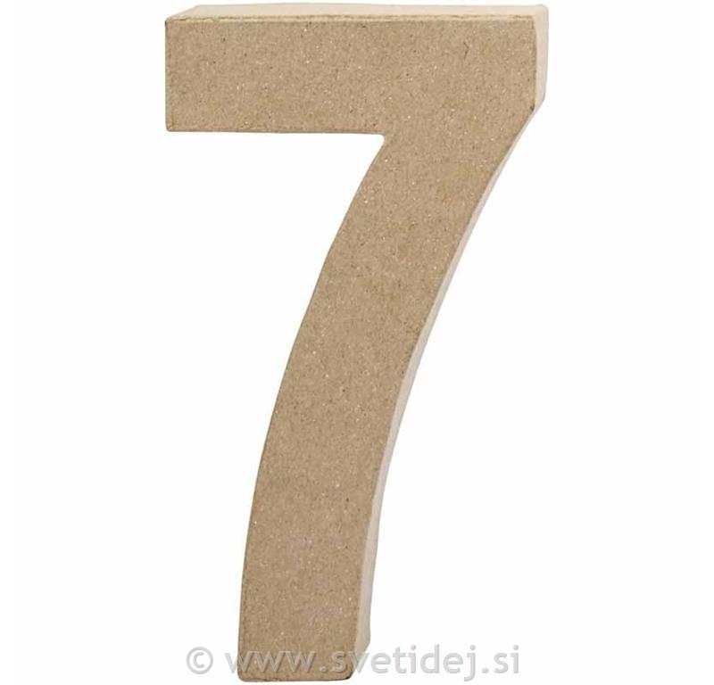 Številka 7, 20,5 cm, debelina 2,5 cm