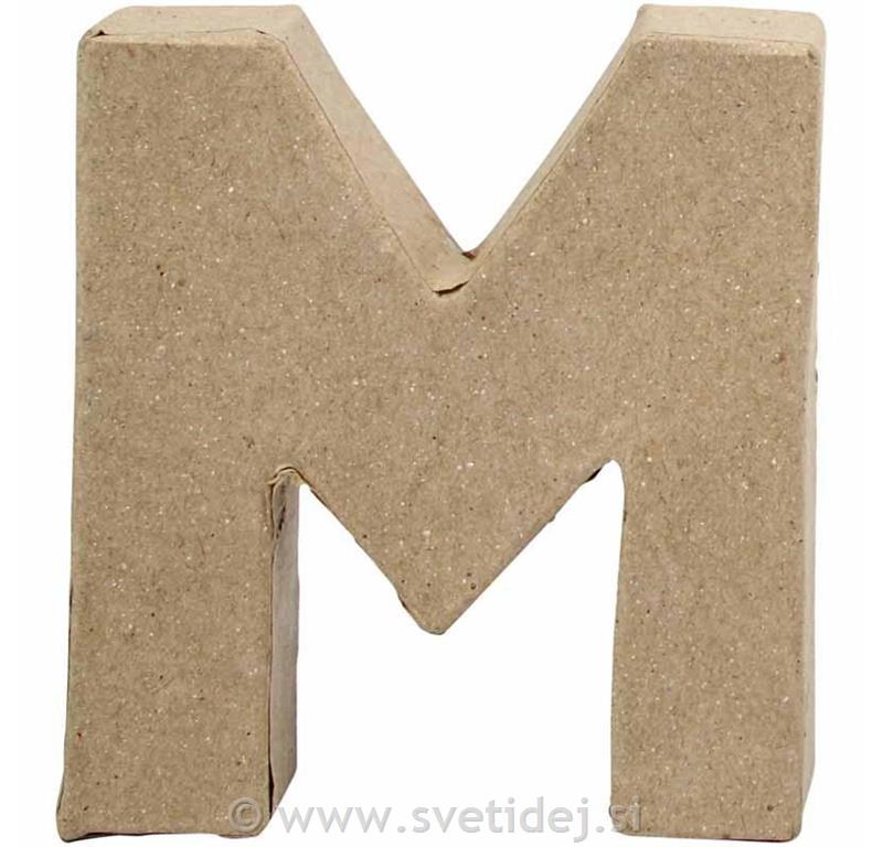 Črka mala M, 10 cm, debelina 2 cm
