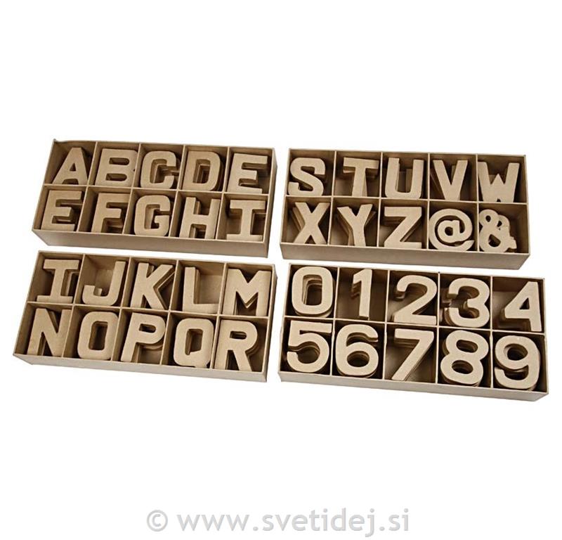 Številke in črke male 10 cm,set 160