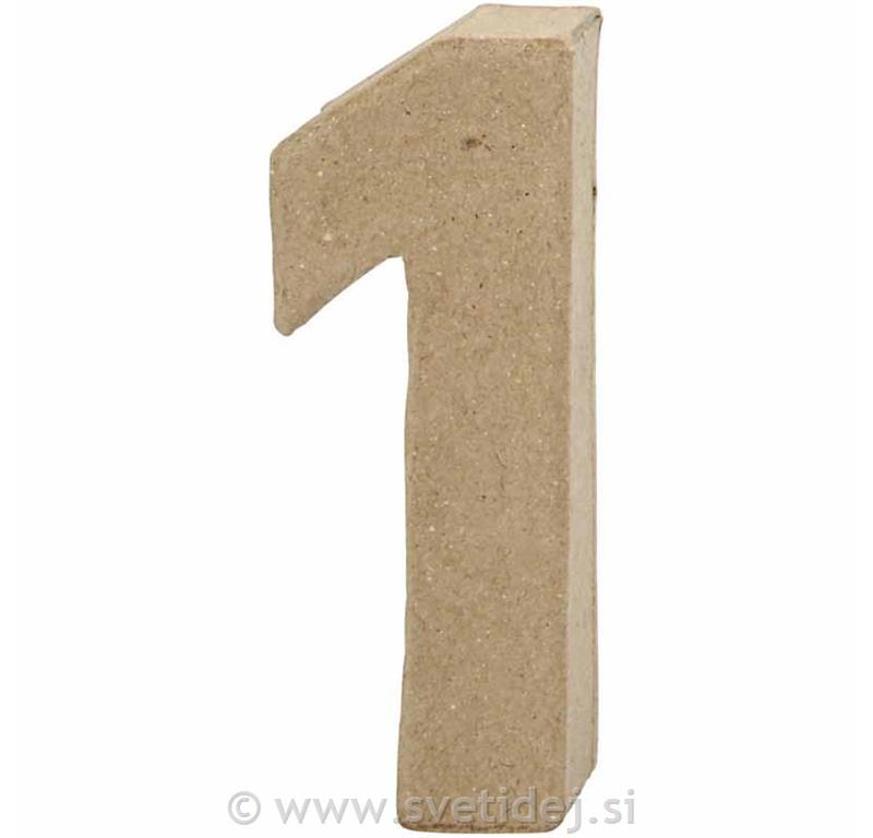 Številka mala 1, 10 cm, debelina 2 cm