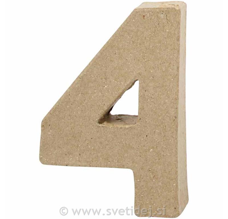 Številka 4, 10 cm, deb. 2 cm