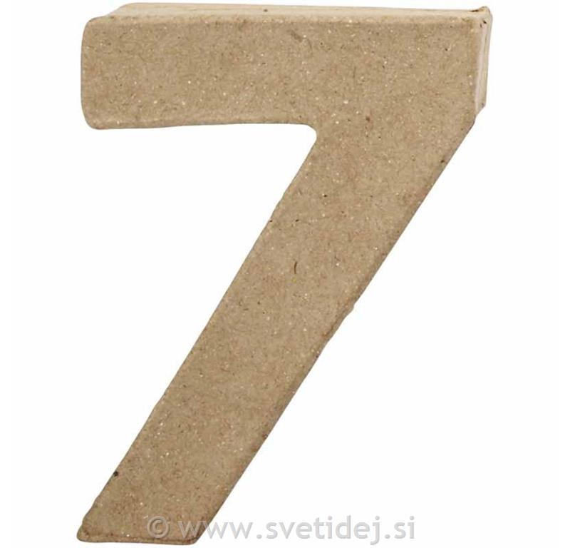 Številka mala 7, 10 cm, debelina 2 cm