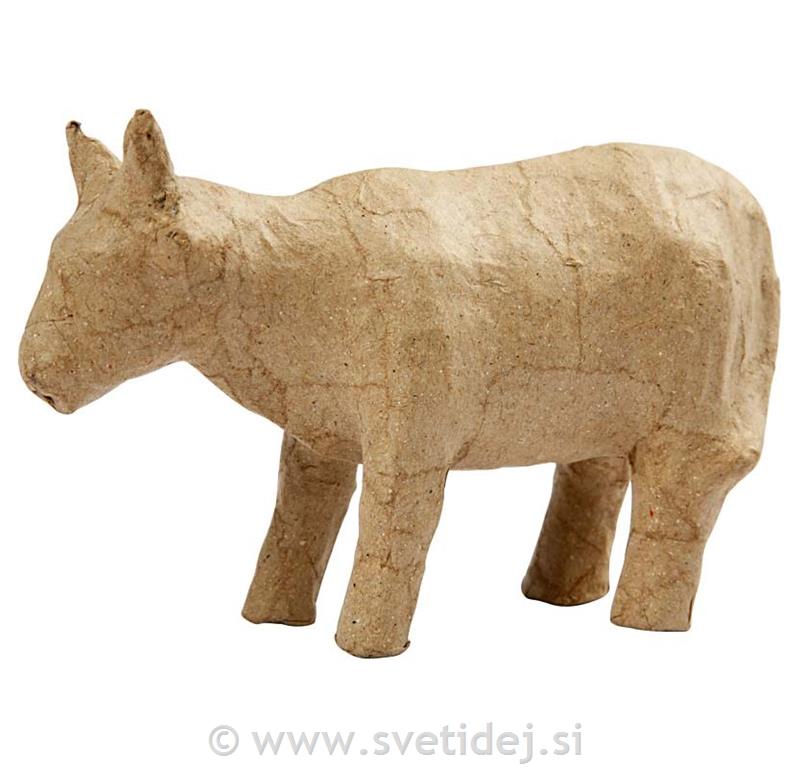 Krava iz papirne mase, 8 cm