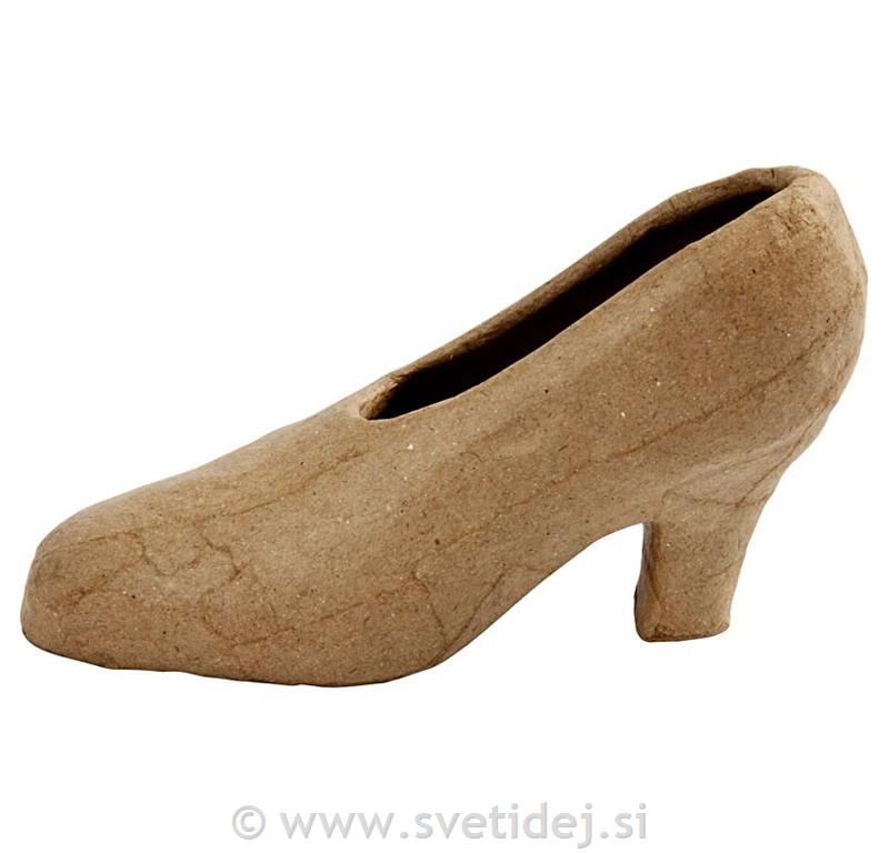 Čevelj iz papirne mase, 9 cm