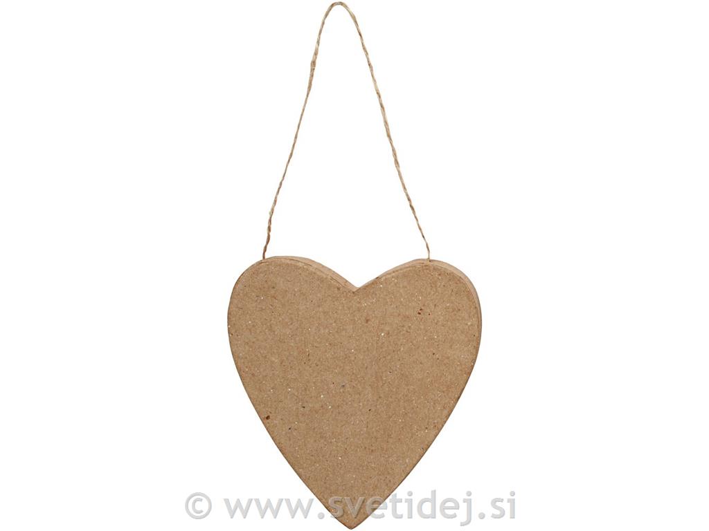 srce - obesek 12,5 cm, set 4