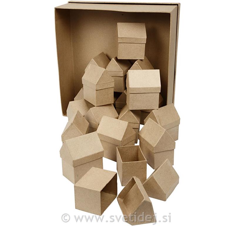 Hišice iz papirne mase 6x8,5 cm, 40