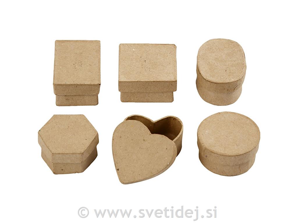 Škatlice 4-6 x3 cm, set 6