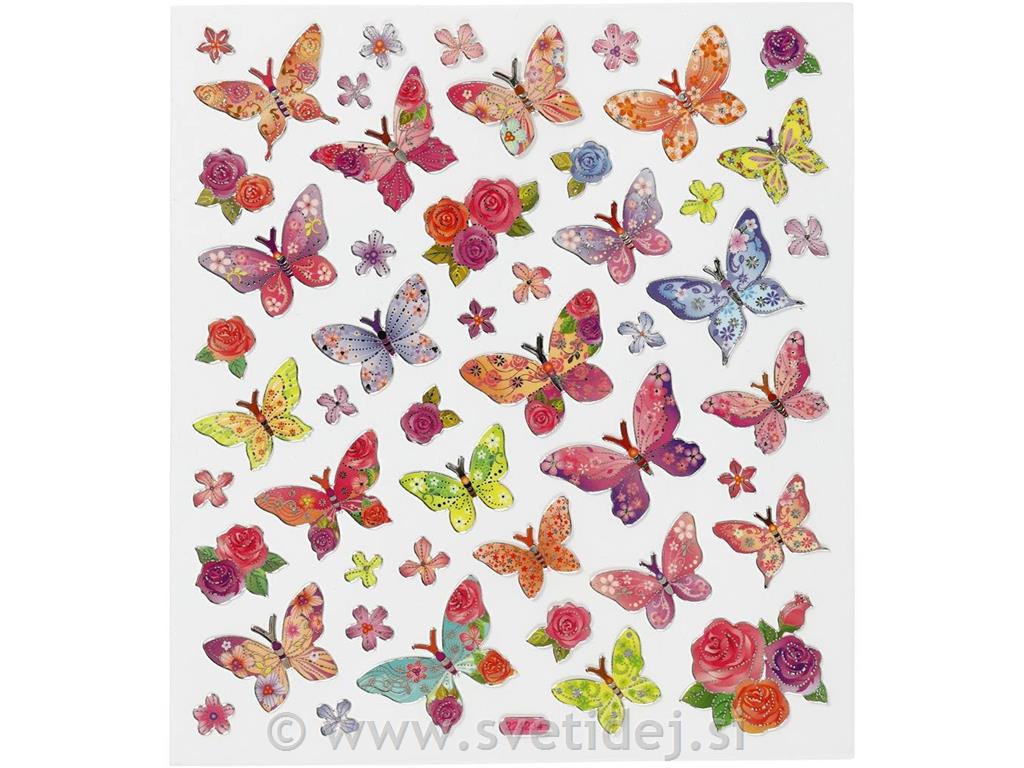Nalepke iz folije 15x16,5 cm, 1 list