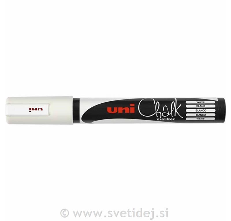 Marker za steklo -kreda, bela,2 mm