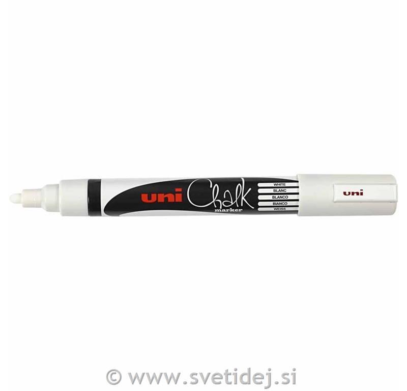 Marker za steklo -kreda, bela,2 mm