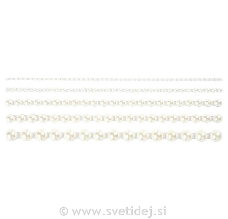 Perle polovične okrasne, 8-18 cm, set 16