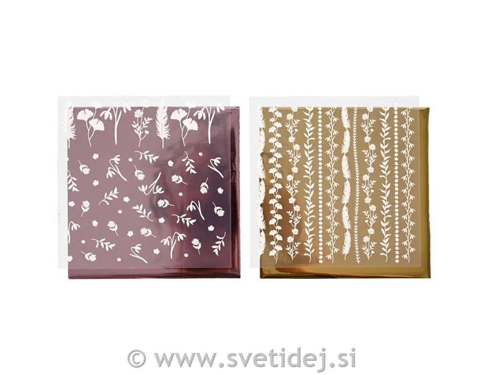 Folija svetleča 15x15 cm, 2 lista