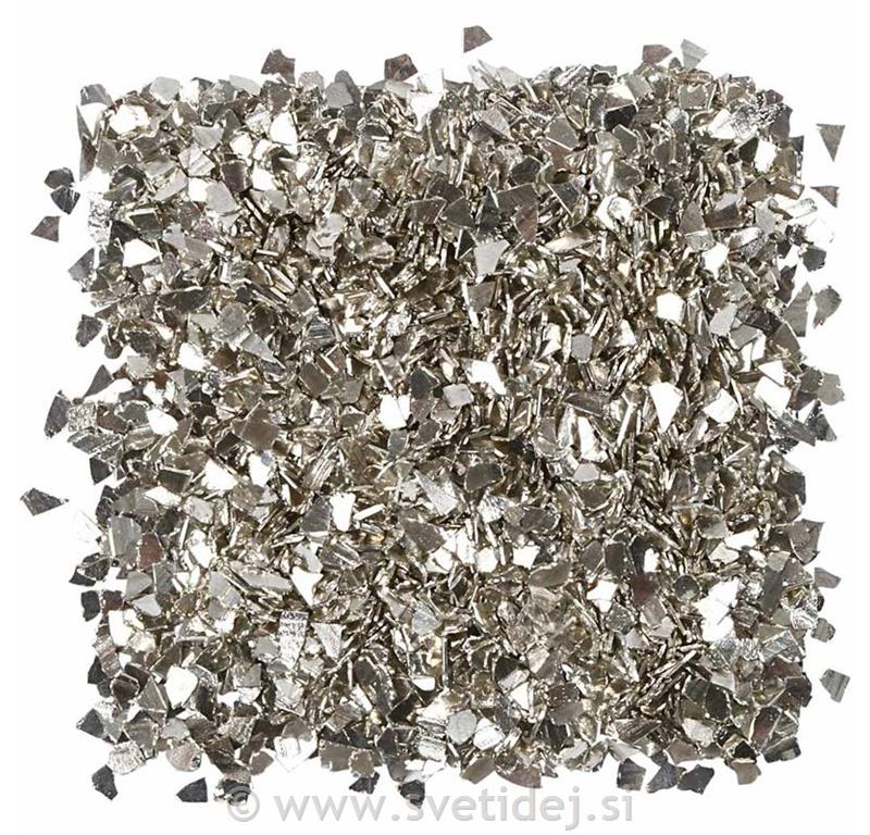 Večje bleščice, srebrne, 30 g