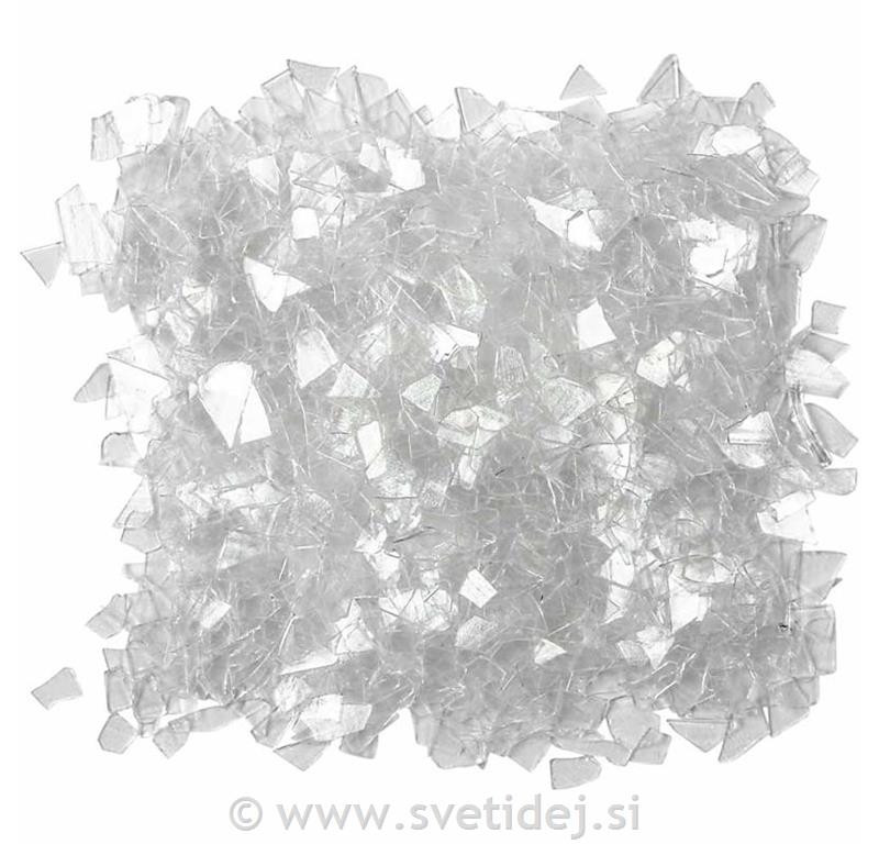 Večje bleščice, transparentne, 30 g